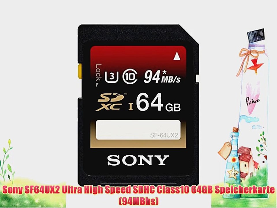 Sony SF64UX2 Ultra High Speed SDHC Class10 64GB Speicherkarte (94MBbs)