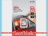 SanDisk SDSDUN-064G-G46 Ultra SDXC 64GB UHS-I Class 10 Speicherkarte bis zu 40MB/Sek. lesen