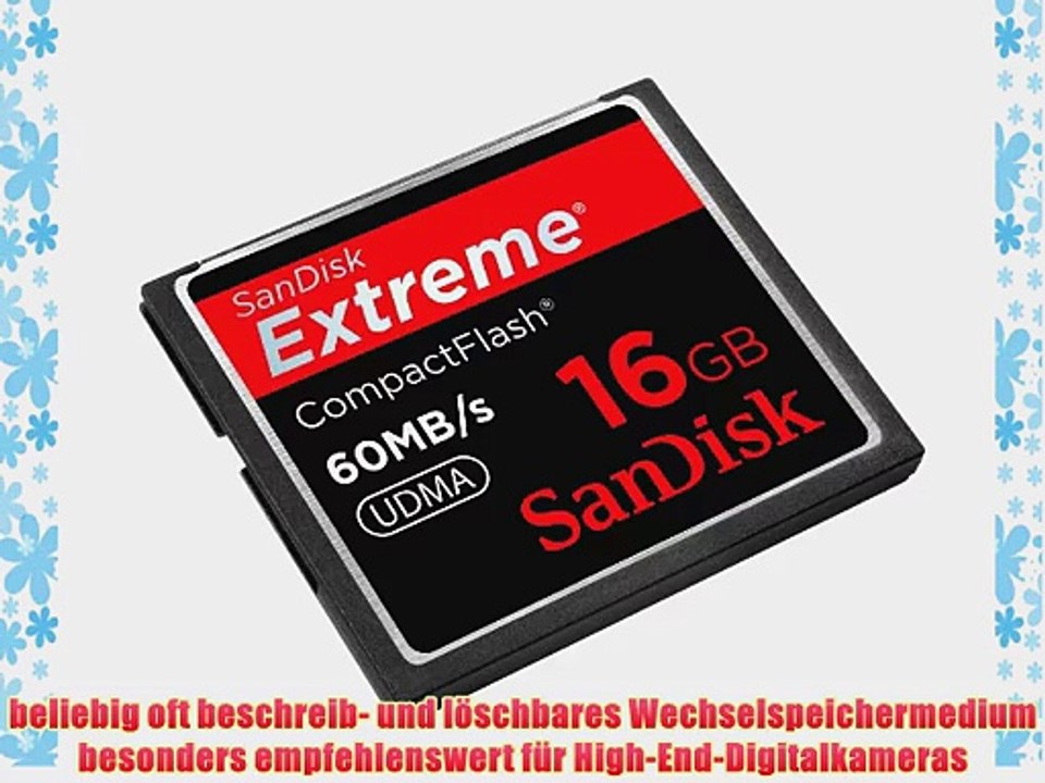 SanDisk Extreme Compact Flash 16GB Speicherkarte
