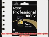 Lexar Professional 16GB 1000x Speed SDHC UHS-II Memory Card Speicherkarte