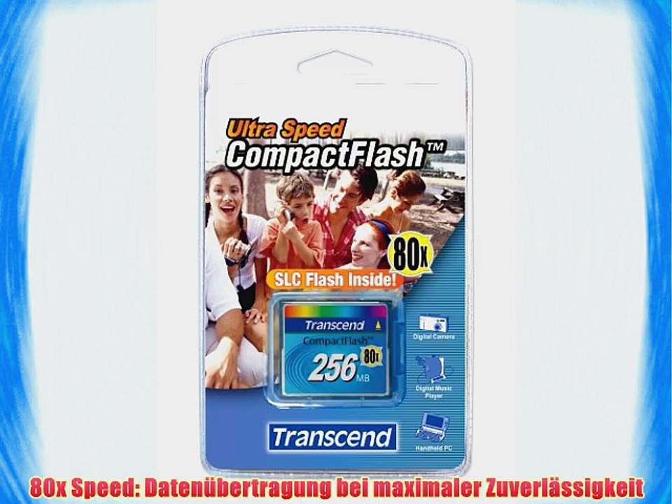 Transcend CompactFlash CF Speicherkarte 256MB 80x SLC DMA