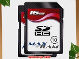 2 x Speicherkarte SD SDHC 16 GB - Class 4 f?r Canon EOS 1100D/600D Canon IXUS 220 HS Canon