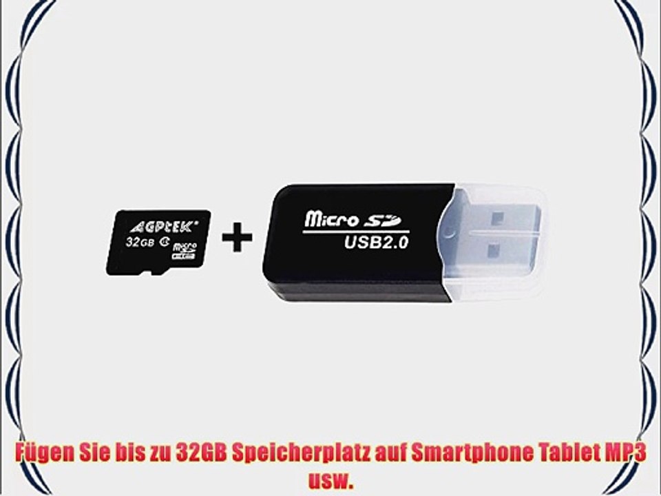 AGPTek? 32GB Class 10 Micro SD Karte TF Flash-Speicher-Karte mit einem Geschenk
