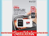 SanDisk SDSDQUI-016G-U46 Ultra microSDHC 16GB UHS-I Class 10 Speicherkarte   SD-Adapter bis
