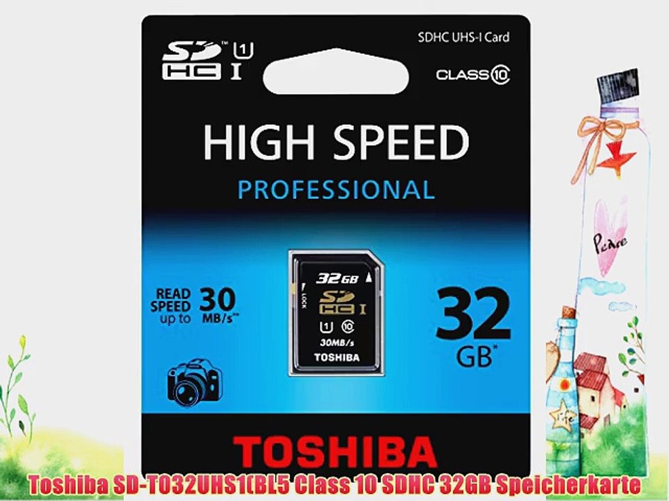 Toshiba SD-T032UHS1(BL5 Class 10 SDHC 32GB Speicherkarte