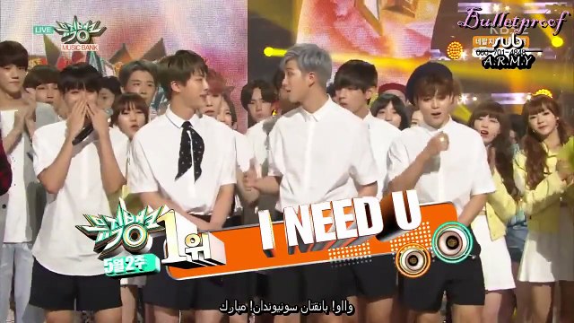 Arabic 150508 BTS wins Music Bank #1