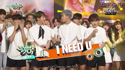 Arabic 150508 BTS wins Music Bank #1