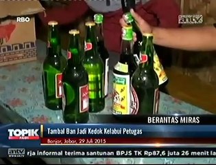 Gudang Miras Berkedok Tambal Ban Digerebek Polisi