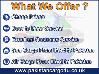 Ilford to Pakistan air & sea cargo, gifts, parcels, courier, low prices