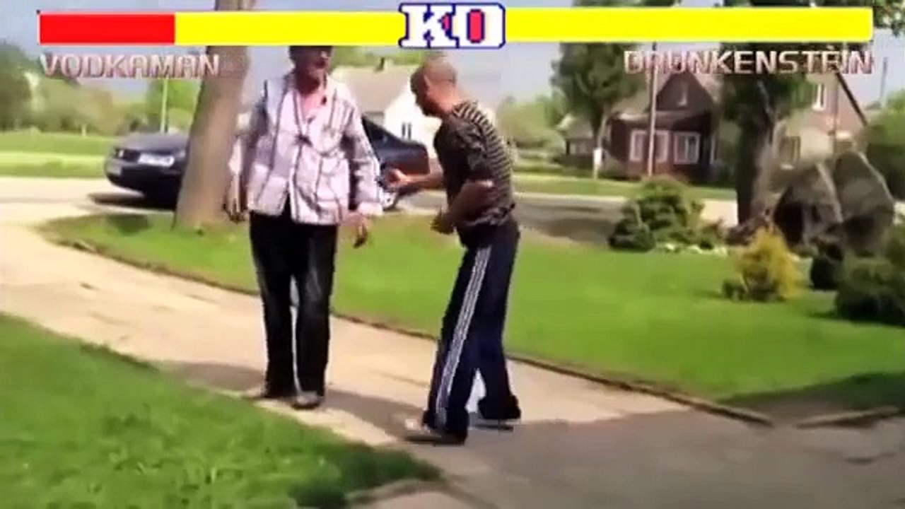 Combat de russes bourrés en mode street fighter