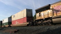 UP 7362 Leads A Stack Train @ Old Town Tacoma, WA w Canon HF11