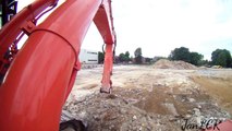 Hitachi Zaxis 870 LCR loading dumper with concrete