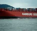 Navio Hamburg Süd Chegando ao porto de Santos (imenso!!!)