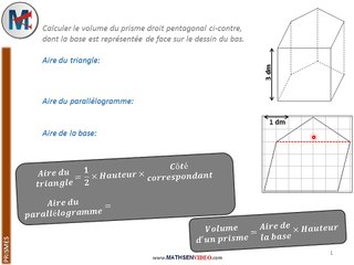 Exercice: Calcul de volume de prisme