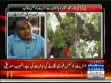 Karachi PTI Imran Khan Zani  party workers CUT TREES in NA246 for Imran Khan Zani Jalsa