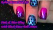 2 Nail Art Tutorials   DIY   Hot Pink Filigree & Blue with Black Diamond Tutorial