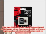 Kingston SDCA3/64GB microSDHC/SDXC Speicherkarte mit Adapter (UHS-I U3 90R/80W)