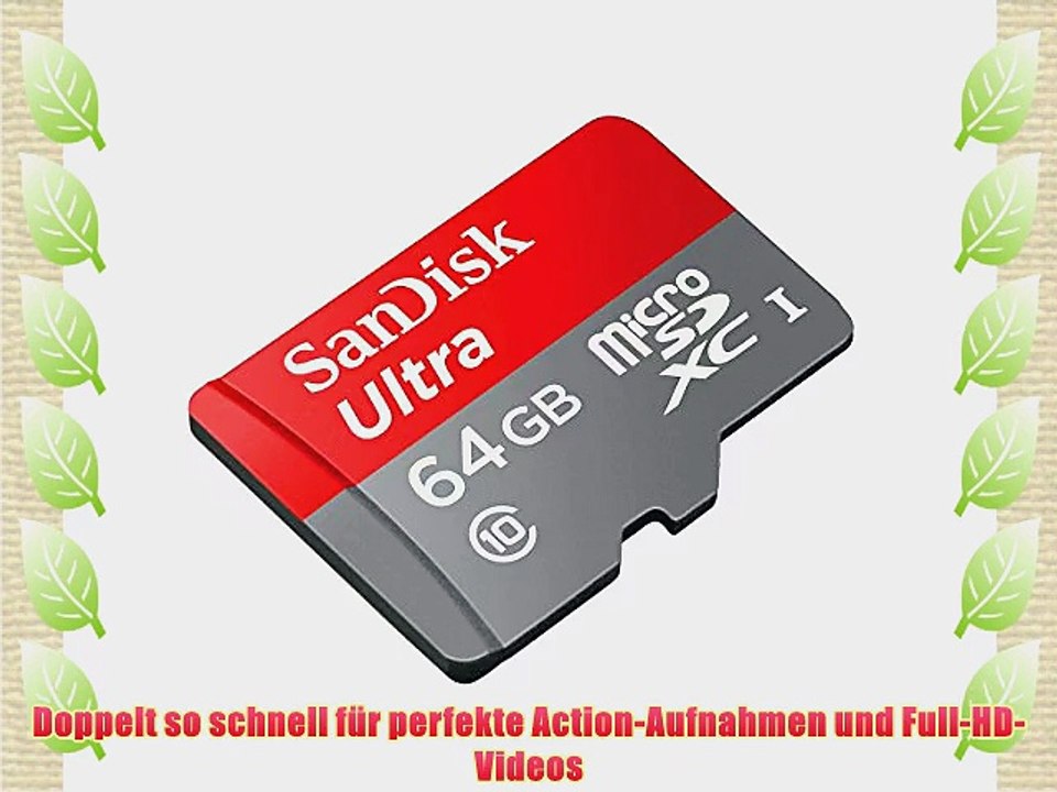 SanDisk SDSDQUA-064G-U46A Mobile Ultra microSDXC 64GB UHS-I Class 10 Speicherkarte   SD-Adapter