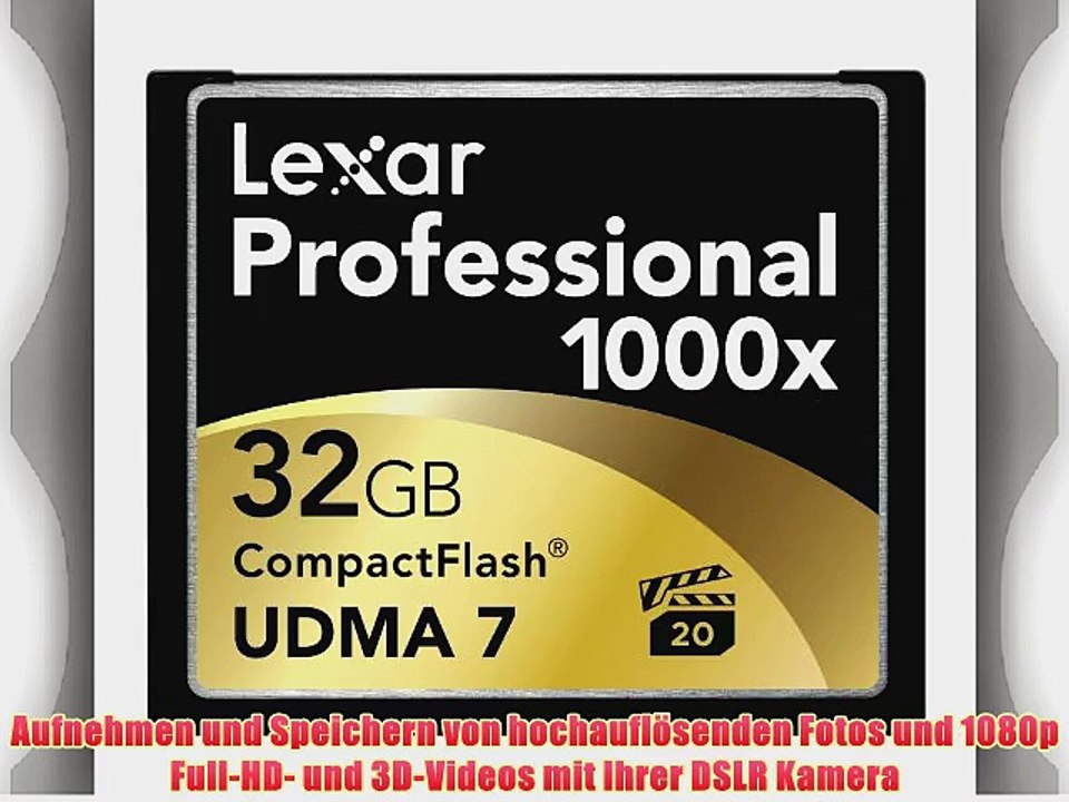 Lexar Professional Thin Box 32GB CompactFlash Speicherkarte 1000x
