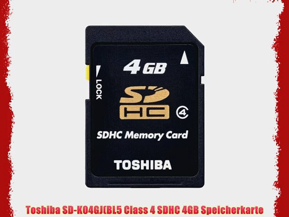 Toshiba SD-K04GJ(BL5 Class 4 SDHC 4GB Speicherkarte