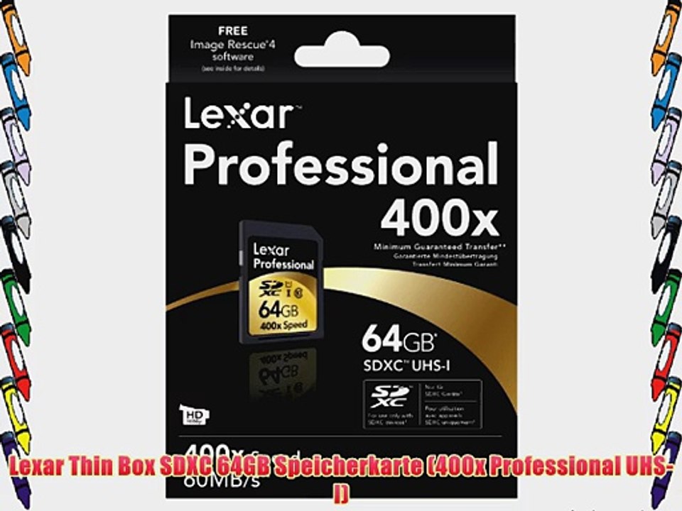Lexar Thin Box SDXC 64GB Speicherkarte (400x Professional UHS-I)