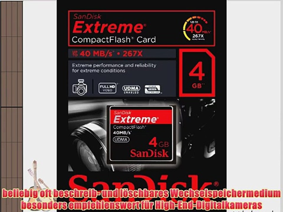 SanDisk Extreme Compact Flash 4GB Speicherkarte