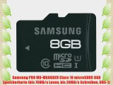 Samsung PRO MB-MG8GBEU Class 10 microSDHC 8GB Speicherkarte (bis 70MB/s Lesen bis 20MB/s Schreiben