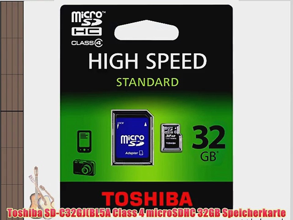 Toshiba SD-C32GJ(BL5A Class 4 microSDHC 32GB Speicherkarte