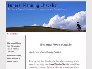 The Funeral Planning Checklist