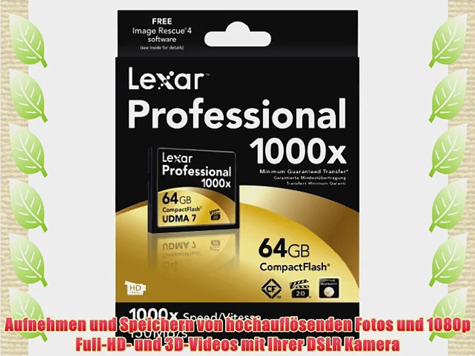 Lexar Professional Thin Box 64GB CompactFlash Speicherkarte 1000x