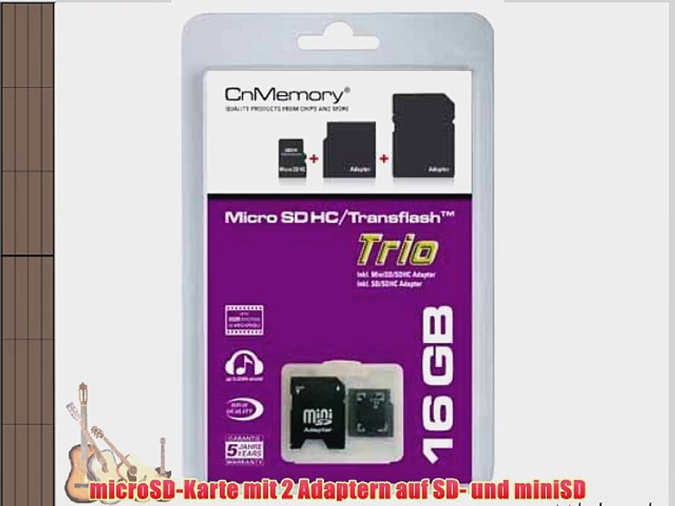 3in1 Speicherkarte 16GB: microSD/miniSD/SD (SDHC) - Class 4
