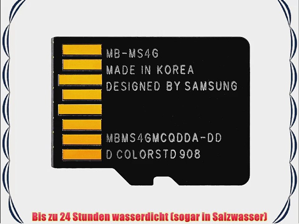 Samsung microSDHC 4GB Class 4 Speicherkarte (MB-MS4GEU)
