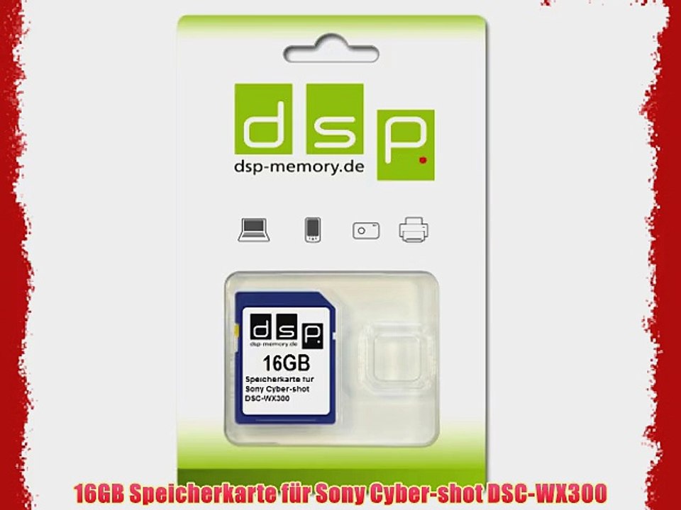 16GB Speicherkarte f?r Sony Cyber-shot DSC-WX300