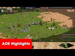 AOE Highlights, Game đấu nhiều cảm xúc mà GameTV + Gunny mang lại.