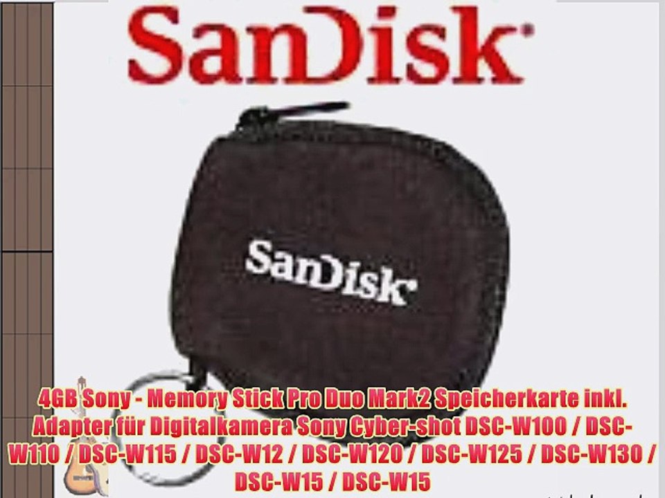 4GB Sony - Memory Stick Pro Duo Mark2 Speicherkarte inkl. Adapter f?r Digitalkamera Sony Cyber-shot