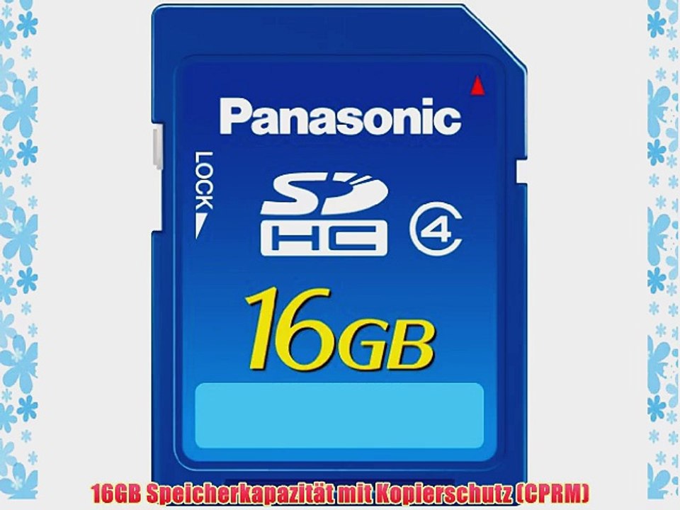 Panasonic RP-SDN16GE1A SDHC Speicherkarte 16GB Geschwindigkeitsklasse 4 (15 MB/sek Transferrate)