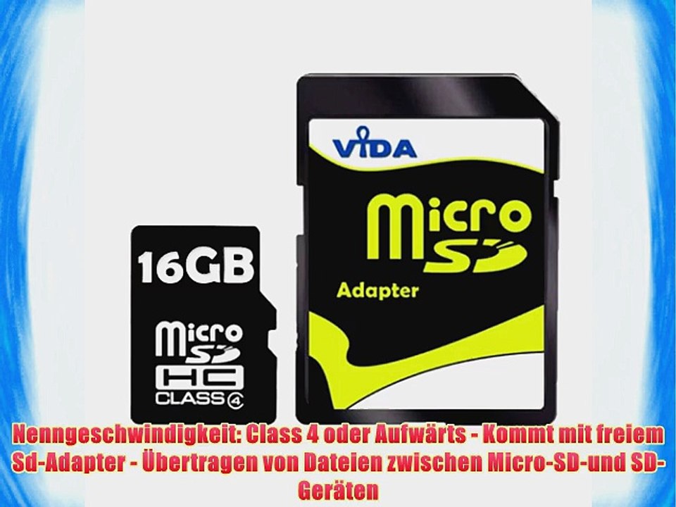 Neu Vida IT 16GB Micro SD SDHC Speicherkarte f?r Sony Ericsson - Xperia Arc - Xperia Arc S