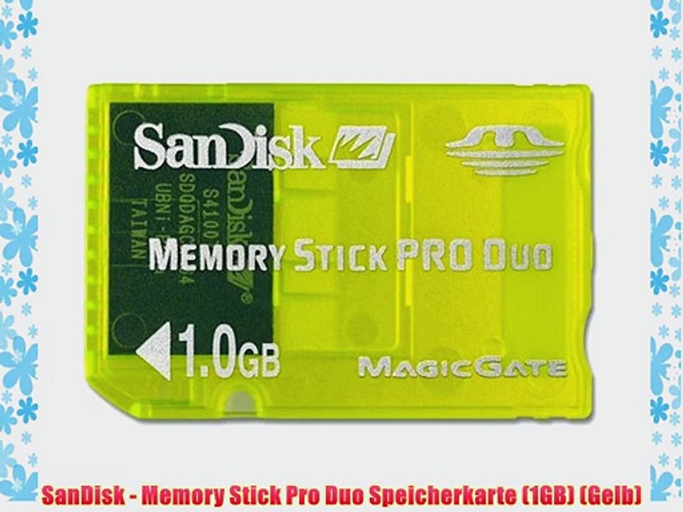 SanDisk - Memory Stick Pro Duo Speicherkarte (1GB) (Gelb)