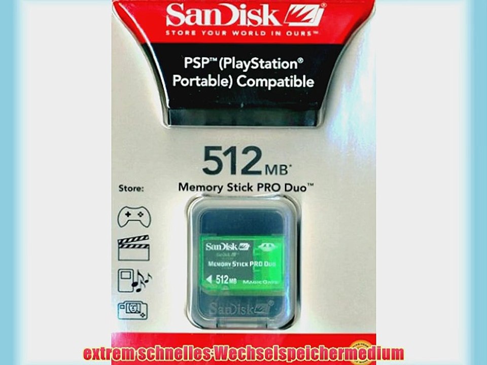 SanDisk Memory Stick Pro Duo Speicherkarte 512MB (original Handelsverpackung)