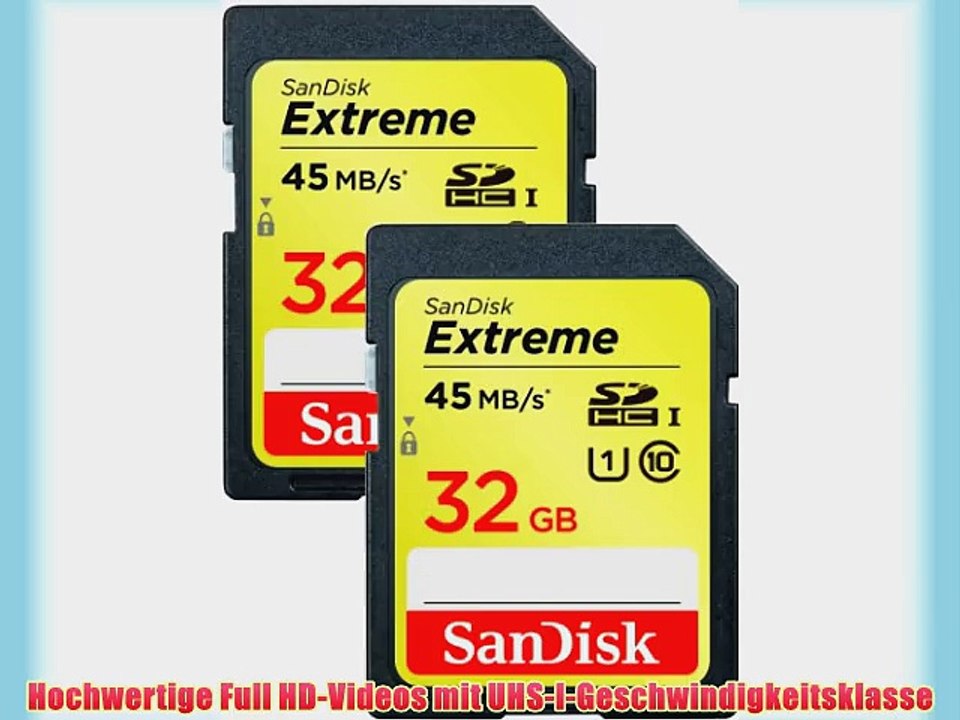 SanDisk Extreme SDHC 32GB Speicherkarte (2-er Pack)