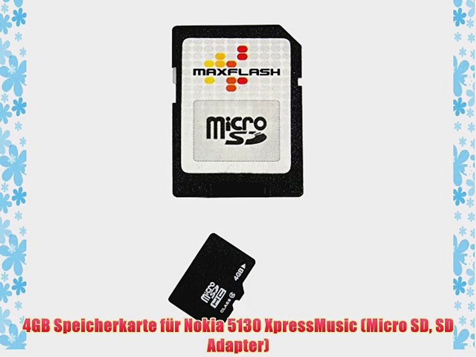 4GB Speicherkarte f?r Nokia 5130 XpressMusic (Micro SD SD Adapter)