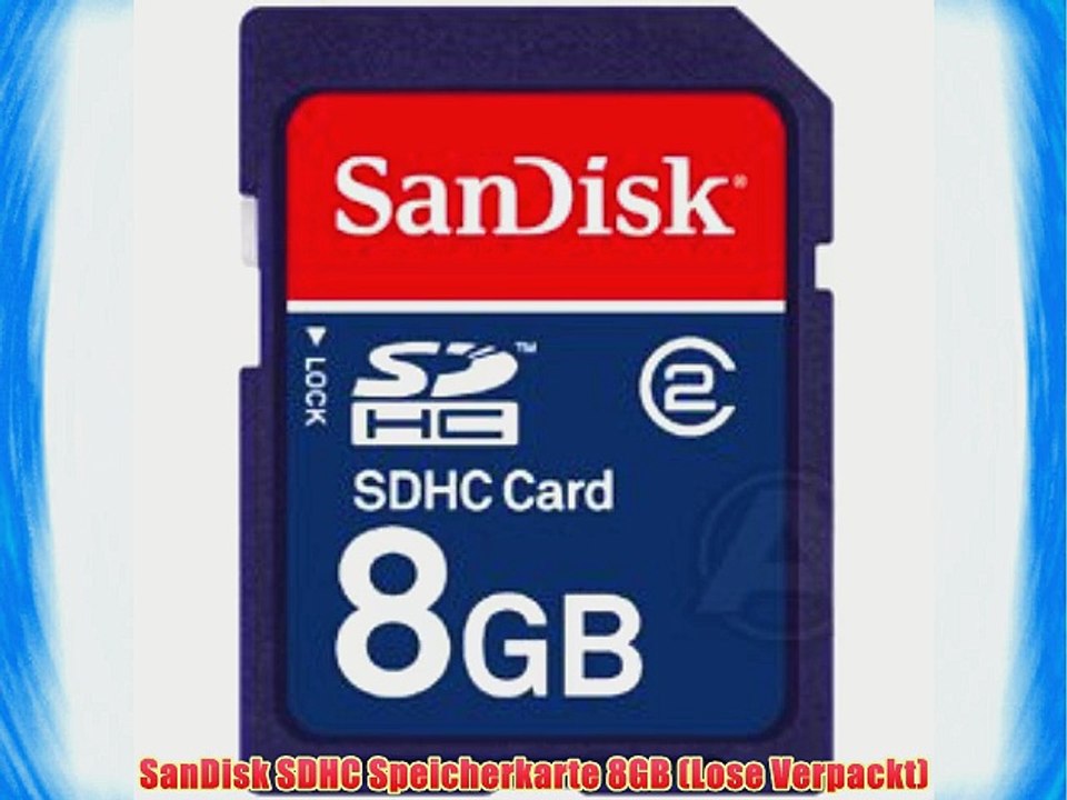 SanDisk SDHC Speicherkarte 8GB (Lose Verpackt)