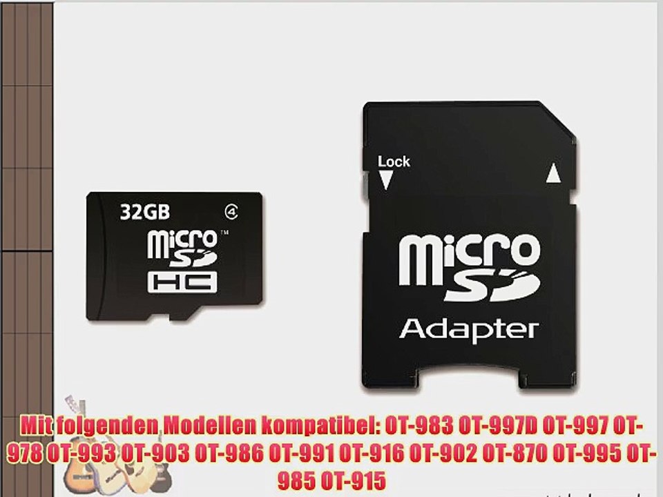 Memzi microSDHC-Speicherkarte f?r Alcatel One Touch Handys (32?GB Class 4 mit SD-Adapter)