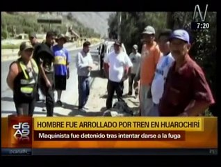 Huarochirí: Hombre fue arrollado por un tren cuando regresaba de una fiesta