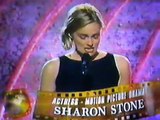 Sharon Stone wins Best Actress at Golden Globes for CASINO