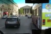 Driving through Paris in a Volkswagen LT28
