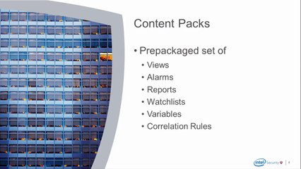 Using Content Packs in the Mcafee SIEM Solution (ESM)