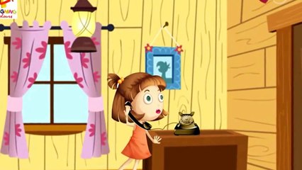 Funny Cartoon Girl Talking On Phone