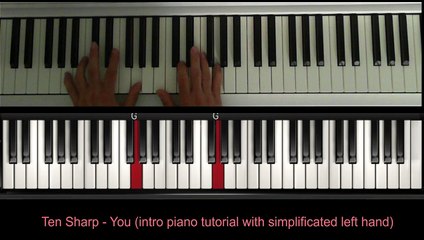 Ten sharp - You (Intro piano tutorial)
