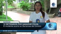 12 personas detenidas por saquear Pdval en Monagas